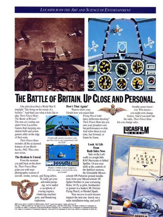 Their Finest Hour: The Battle of Britain Magazine Advertisement