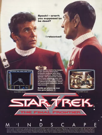 Star Trek V: The Final Frontier Magazine Advertisement