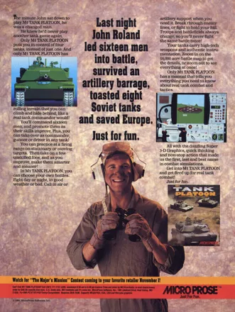 M1 Tank Platoon Magazine Advertisement