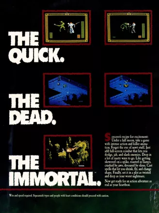 The Immortal Magazine Advertisement