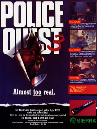 Police Quest 3: The Kindred Magazine Advertisement