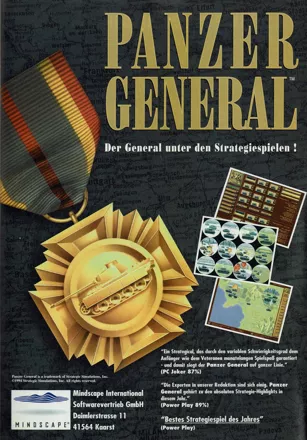 Panzer General Magazine Advertisement