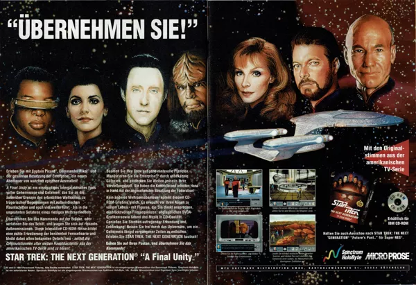 Star Trek: The Next Generation - "A Final Unity" Magazine Advertisement