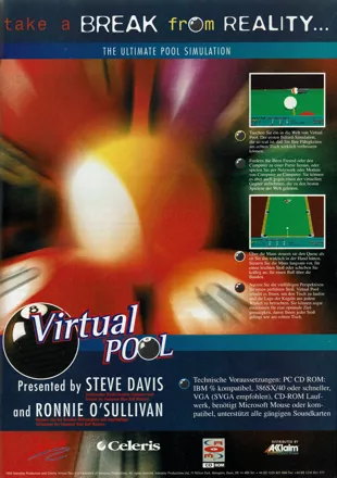 Virtual Pool Magazine Advertisement