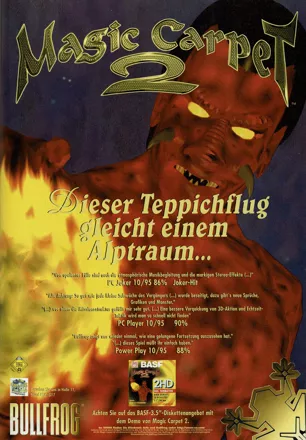 Magic Carpet 2: The Netherworlds Magazine Advertisement