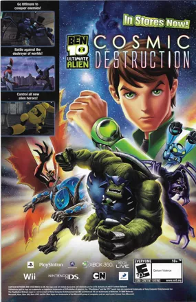Ben 10: Ultimate Alien - Cosmic Destruction Magazine Advertisement Back Cover