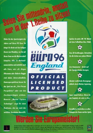 UEFA Euro 96 England Magazine Advertisement