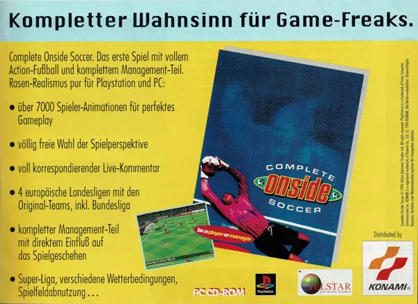 ONSIDE Complete Soccer Magazine Advertisement Part 3