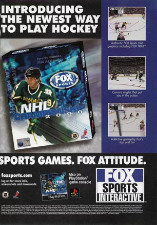 NHL Championship 2000 Magazine Advertisement