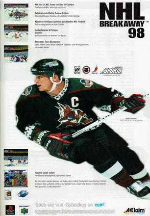 NHL Breakaway 98 Magazine Advertisement