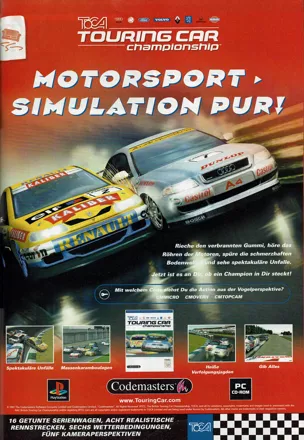 TOCA Championship Racing Magazine Advertisement