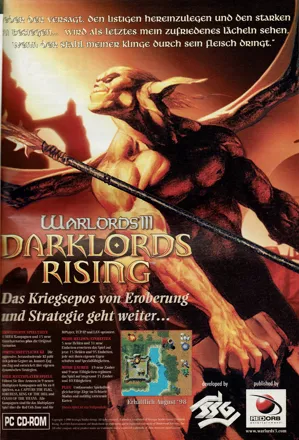 Warlords III: Darklords Rising Magazine Advertisement