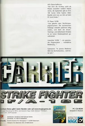 iF/A-18E Carrier Strike Fighter Magazine Advertisement