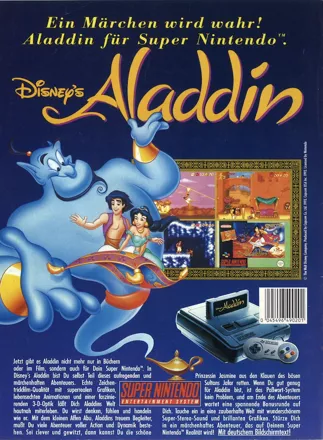 Disney's Aladdin Magazine Advertisement