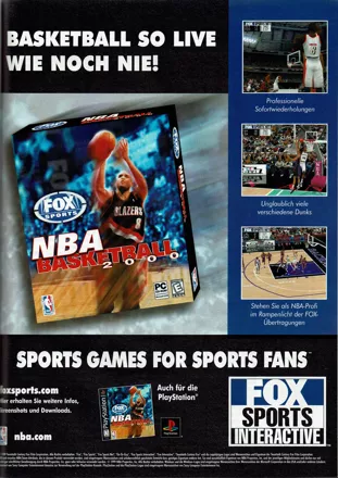 NBA Basketball 2000 Magazine Advertisement