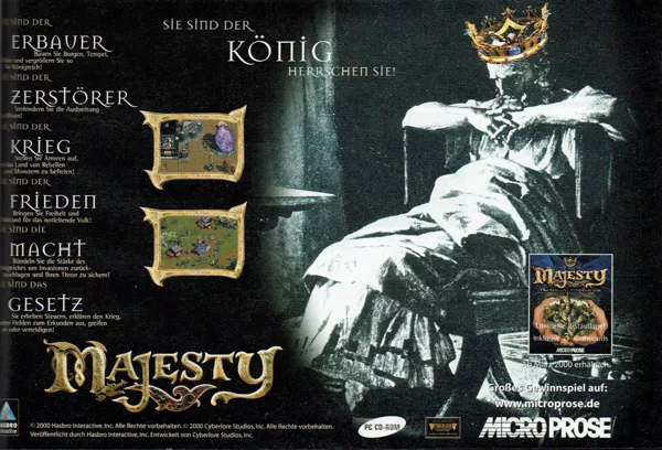 Majesty: The Fantasy Kingdom Sim Magazine Advertisement