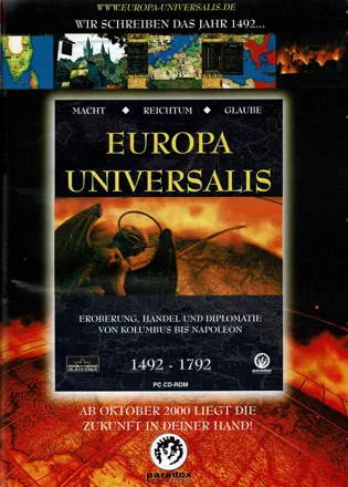 Europa Universalis Magazine Advertisement