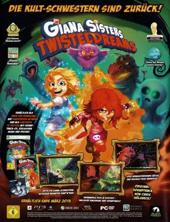 Giana Sisters: Twisted Dreams Magazine Advertisement