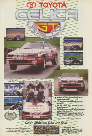 Toyota Celica GT Rally Magazine Advertisement Page 37