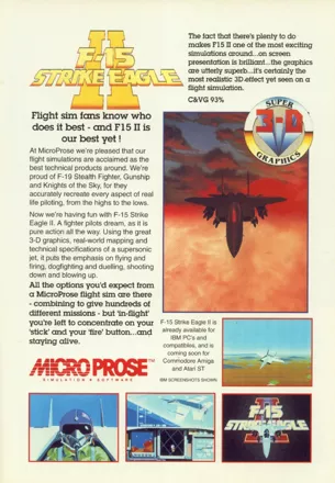 F-15 Strike Eagle II Magazine Advertisement Page 31