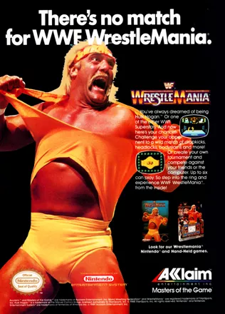 WWF Wrestlemania Magazine Advertisement Inside Back Cover