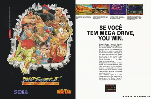 Street Fighter II: Champion Edition Magazine Advertisement p. 44-45