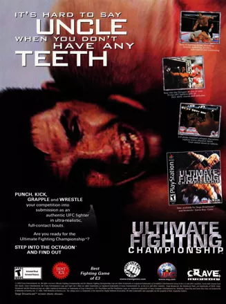 Ultimate Fighting Championship Magazine Advertisement Page 40