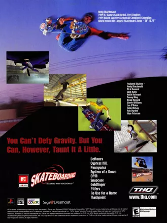 MTV Sports: Skateboarding Magazine Advertisement Page 87