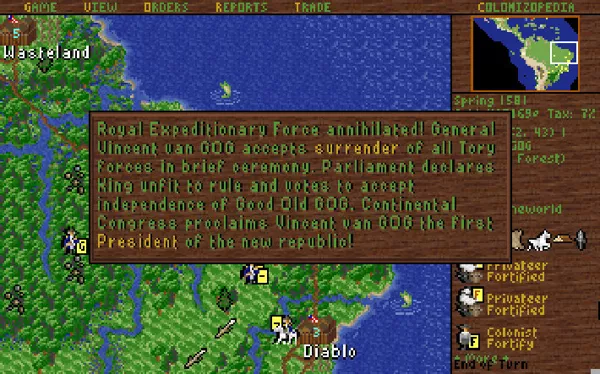 Sid Meier's Colonization Screenshot