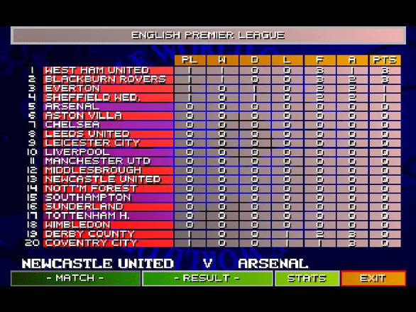 Sensible World of Soccer '96/'97 Screenshot