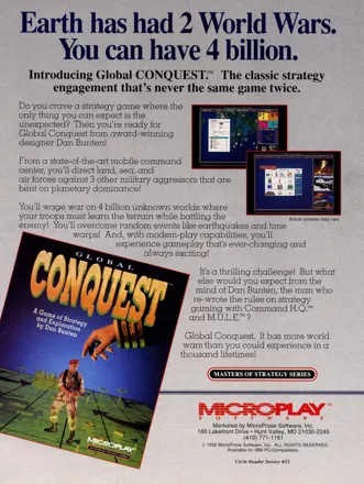 Global Conquest Magazine Advertisement