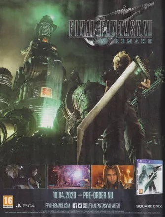 Final Fantasy VII: Remake Magazine Advertisement Power Unlimited, April 2020, Page 26 (Netherlands)