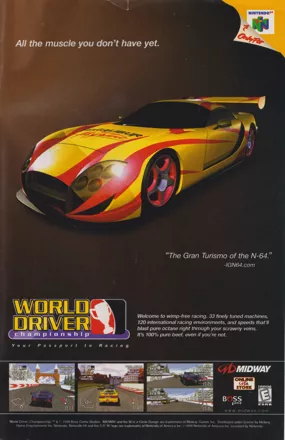 World Driver Championship Magazine Advertisement Inside back cover
