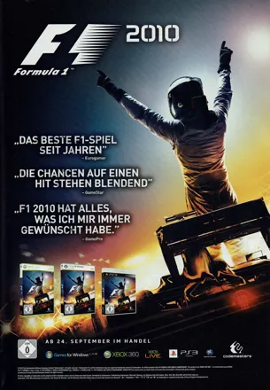 F1 2010 Magazine Advertisement