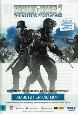 Company of Heroes 2: The Western Front Armies Magazine Advertisement