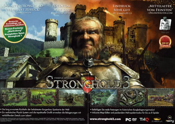 FireFly Studios' Stronghold 3 Magazine Advertisement