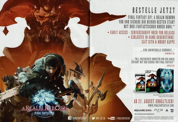 Final Fantasy XIV Online: A Realm Reborn Magazine Advertisement