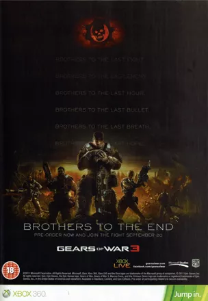 Gears of War 3 Magazine Advertisement