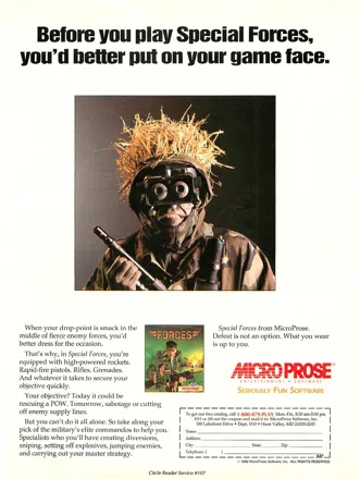 Special Forces Magazine Advertisement