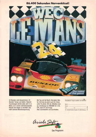 WEC Le Mans 24 Magazine Advertisement