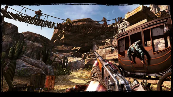 Call of Juarez: Gunslinger Screenshot Ambushed in a canyon.