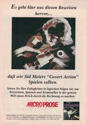 Sid Meier's Covert Action Magazine Advertisement