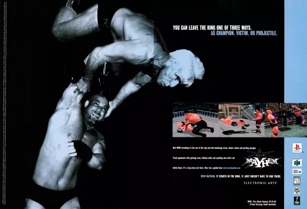 WCW Mayhem Magazine Advertisement pp. 18-19
