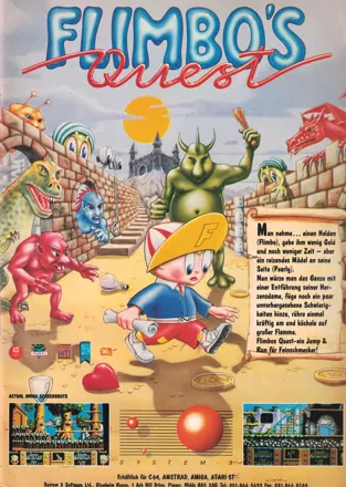 Flimbo's Quest Magazine Advertisement