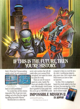 Impossible Mission II Magazine Advertisement