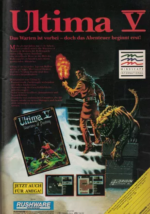 Ultima V: Warriors of Destiny Magazine Advertisement