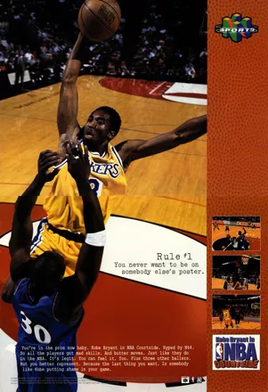 Kobe Bryant in NBA Courtside Magazine Advertisement