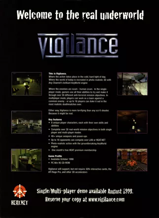 Vigilance Magazine Advertisement