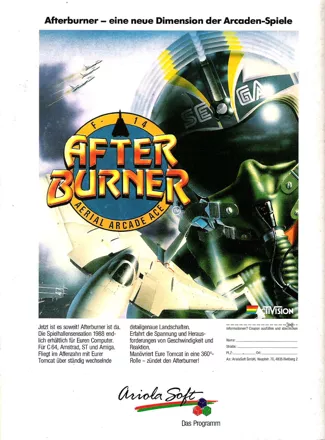 After Burner II Magazine Advertisement