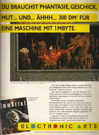 The Immortal Magazine Advertisement